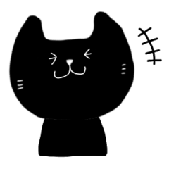 [LINEスタンプ] 黒い野良猫の画像（メイン）