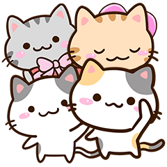 [LINEスタンプ] 小さいネコたち【BIG】