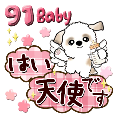 [LINEスタンプ] シーズー犬 91『Baby』