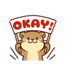 コツメカワウソ♡シンプル 基本（個別スタンプ：3）