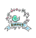 幸せ小鳥の手描き文字♡省スペース（個別スタンプ：22）