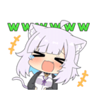 ホロライブ公式スタンプ「猫又おかゆ」（個別スタンプ：22）