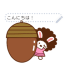 アフロうさぎのメッセージスタンプ [秋冬]（個別スタンプ：2）