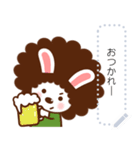 アフロうさぎのメッセージスタンプ [秋冬]（個別スタンプ：6）