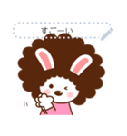 アフロうさぎのメッセージスタンプ [秋冬]（個別スタンプ：13）