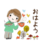 普通に大人女子 秋から冬の到来(秋〜冬編)（個別スタンプ：1）
