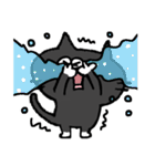 黒猫リアクション。（個別スタンプ：2）