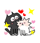黒猫リアクション。（個別スタンプ：3）