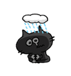黒猫リアクション。（個別スタンプ：4）