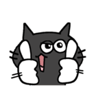黒猫リアクション。（個別スタンプ：8）