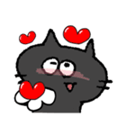 黒猫リアクション。（個別スタンプ：9）