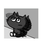 黒猫リアクション。（個別スタンプ：10）