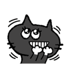 黒猫リアクション。（個別スタンプ：11）