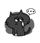 黒猫リアクション。（個別スタンプ：14）
