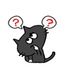 黒猫リアクション。（個別スタンプ：18）
