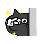 黒猫リアクション。（個別スタンプ：20）