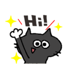 黒猫リアクション。（個別スタンプ：21）