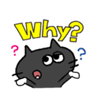 黒猫リアクション。（個別スタンプ：24）