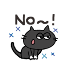 黒猫リアクション。（個別スタンプ：26）