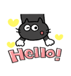 黒猫リアクション。（個別スタンプ：30）