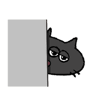 黒猫リアクション。（個別スタンプ：36）