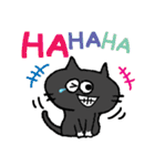 黒猫リアクション。（個別スタンプ：37）