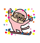 可愛い猿！スノーボード。（個別スタンプ：5）