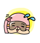 可愛い猿！スノーボード。（個別スタンプ：7）