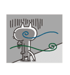 日本猫リアクション。（個別スタンプ：15）