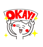 日本猫リアクション。（個別スタンプ：17）