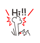 日本猫リアクション。（個別スタンプ：21）