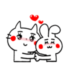 白猫リアクション。（個別スタンプ：3）