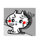 白猫リアクション。（個別スタンプ：10）