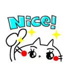 白猫リアクション。（個別スタンプ：23）