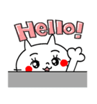白猫リアクション。（個別スタンプ：30）