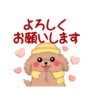 かわいいトイプードル「冬」（個別スタンプ：13）