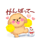 かわいいトイプードル「冬」（個別スタンプ：14）