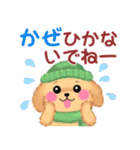 かわいいトイプードル「冬」（個別スタンプ：20）