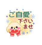 かわいいトイプードル「冬」（個別スタンプ：24）