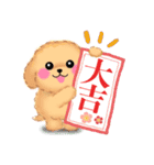 かわいいトイプードル「冬」（個別スタンプ：37）