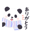 【冬】もふもふパンダンミニ（個別スタンプ：3）