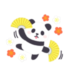 【冬】もふもふパンダンミニ（個別スタンプ：40）