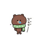 【冬】ちょこっと敬語のゆるブラウン2（個別スタンプ：8）