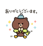 【冬】ちょこっと敬語のゆるブラウン2（個別スタンプ：13）