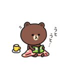 【冬】ちょこっと敬語のゆるブラウン2（個別スタンプ：30）
