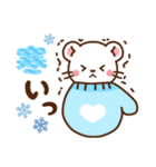 オコジョ♡基本の言葉 冬（個別スタンプ：4）