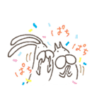 うさぎタイツ × ねこタイツ（個別スタンプ：13）