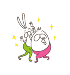 うさぎタイツ × ねこタイツ（個別スタンプ：17）