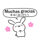 ねことうさぎ スペイン語2（個別スタンプ：6）
