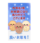 かわいいトイプードル♥お正月【BIG】（個別スタンプ：9）